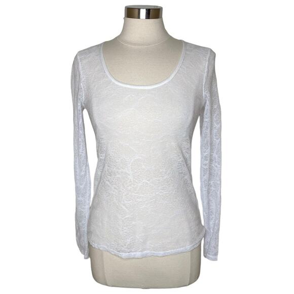 Deca De Vous A Nous Opera Open Knit Lightweight Top White Women’s Size T 3 US 6 - Picture 1 of 11